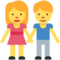 Man and Woman Holding Hands emoji on Twitter